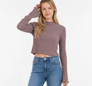 Shein mauve crop top sz.m euc